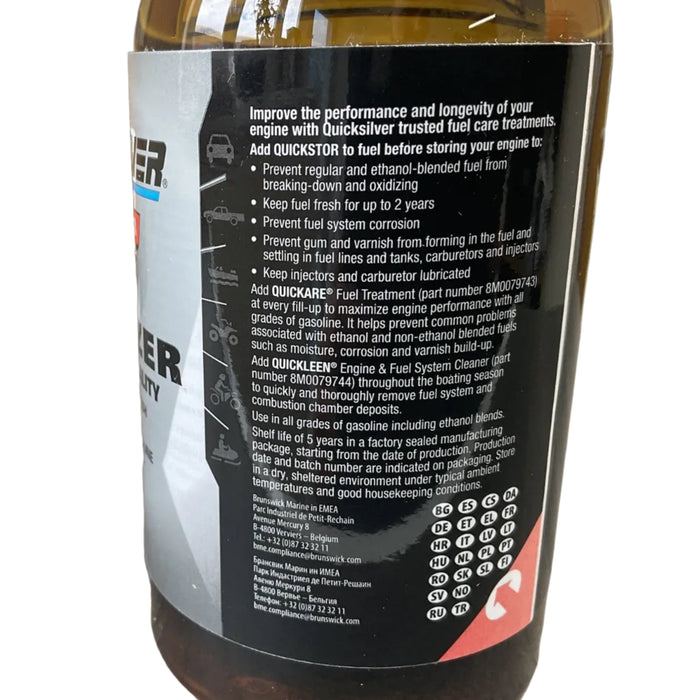 Quicksilver Quickstor Fuel Stabiliser - Fuel Store - 355ml
