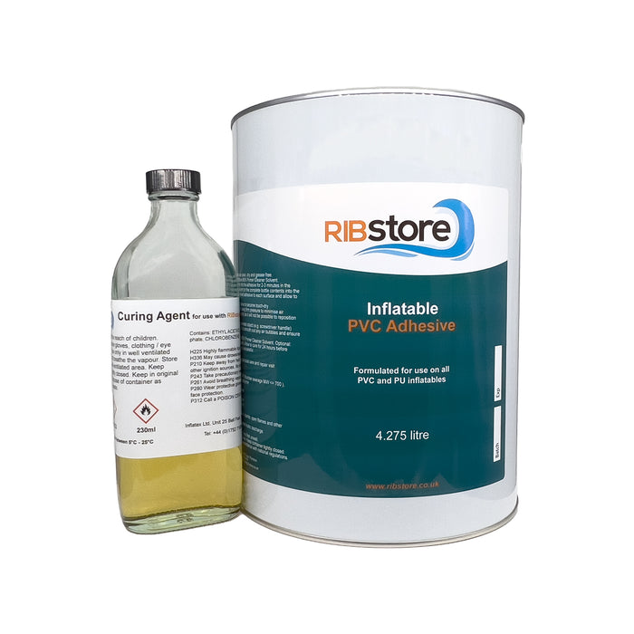 PVC Inflatable Boat and RIB Repair 2-Part Adhesive Glue by RIBstore - 125ml, 250ml, 1 litre or 4.5 litre